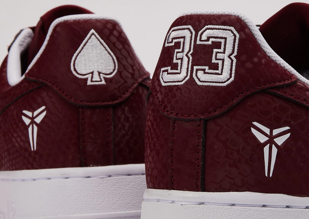 Kobe Bryant Nike Air Force 1 Low Lower Merion Aces Red Heel