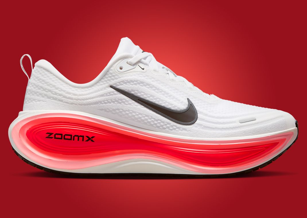 Nike Vomero Plus White Black Bright Crimson Lateral