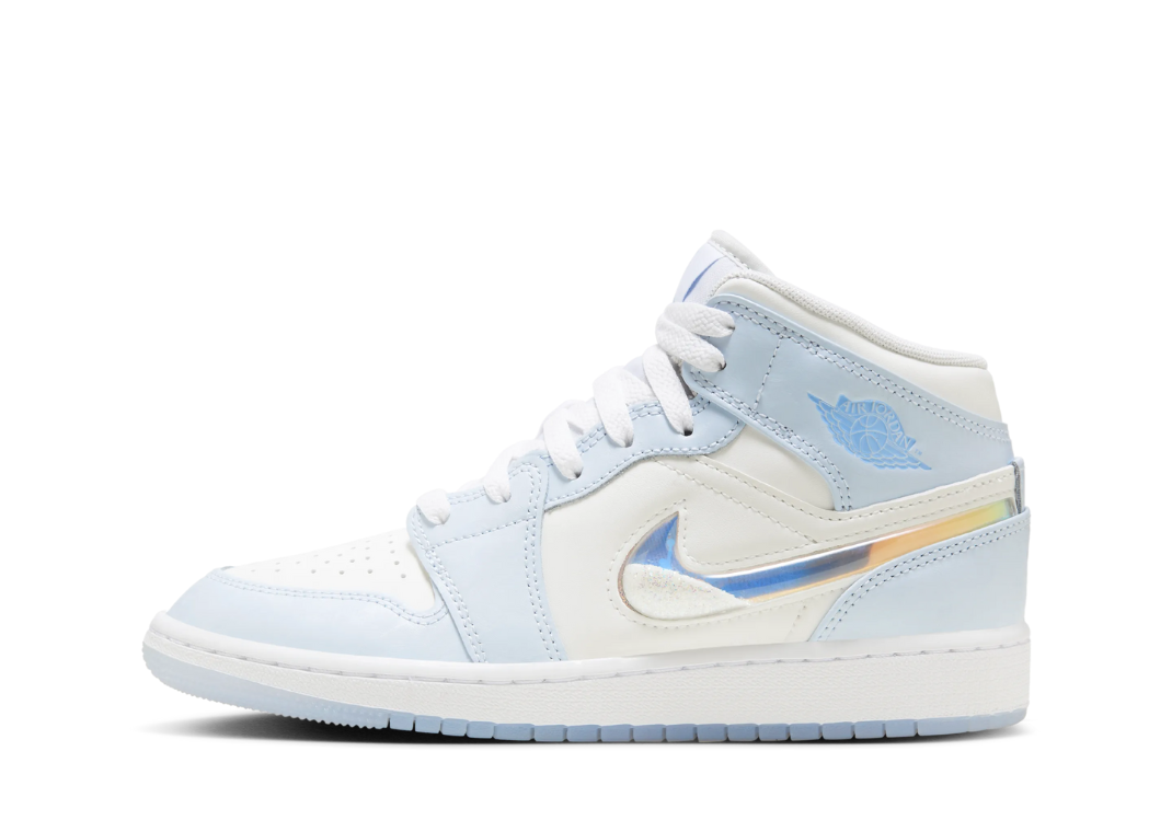 Air Jordan 1 Mid SE Glitter Swoosh (GS)