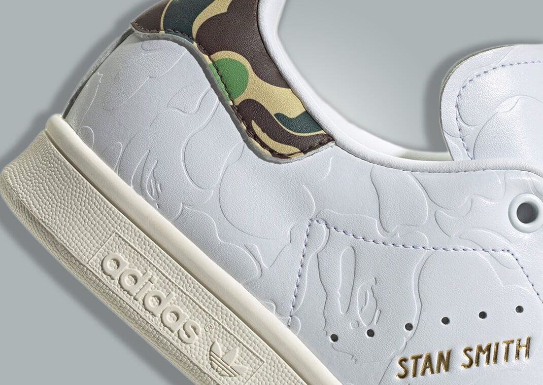 BAPE x adidas Stan Smith Cloud White Back Heel