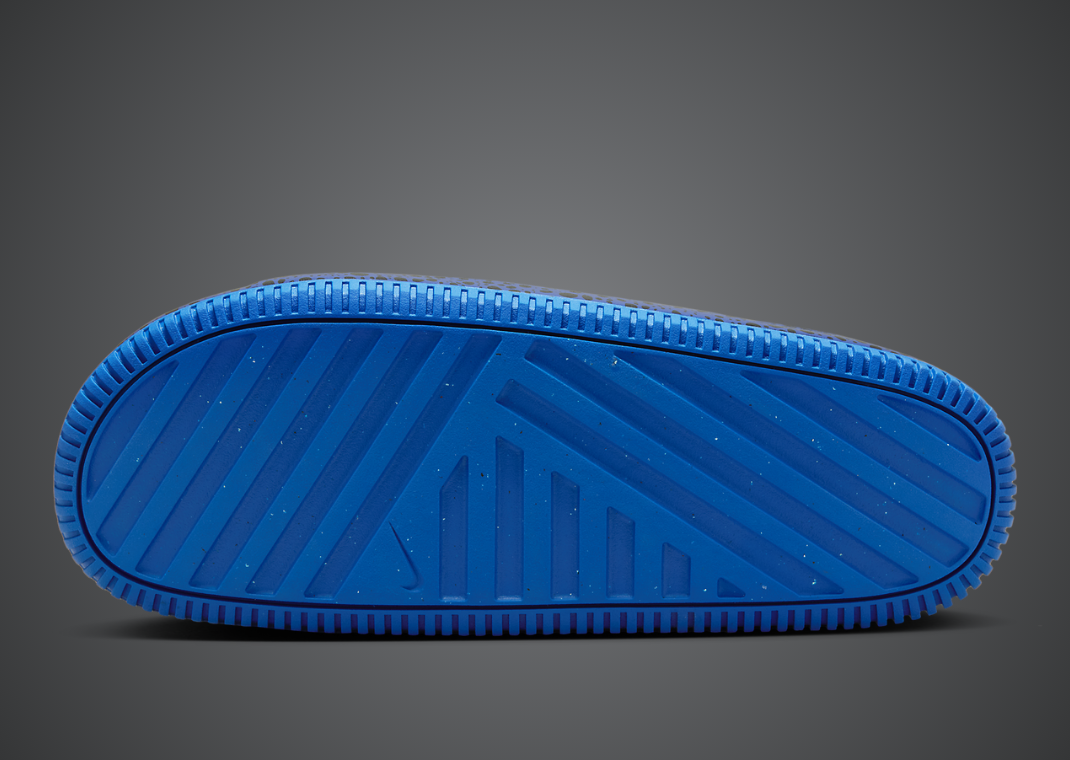 Nike Calm Slide Print Olympic Racer Blue Outsole
