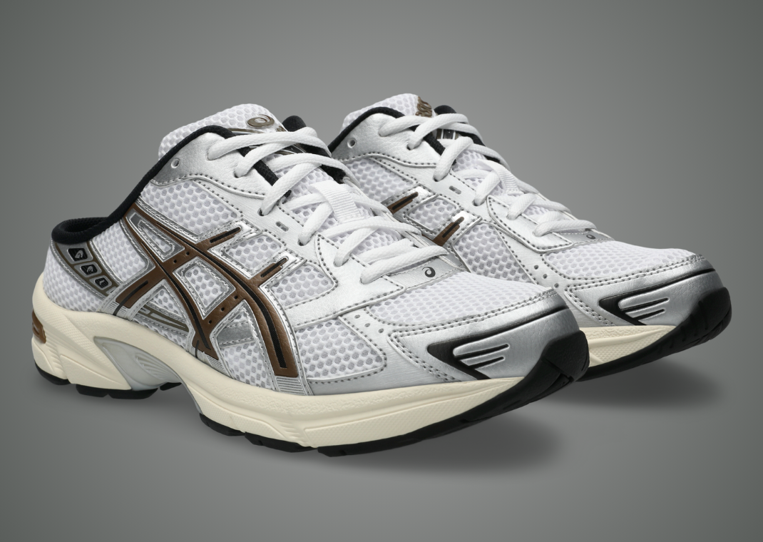 Asics Gel-1130 Mule Silver Brown - Angle