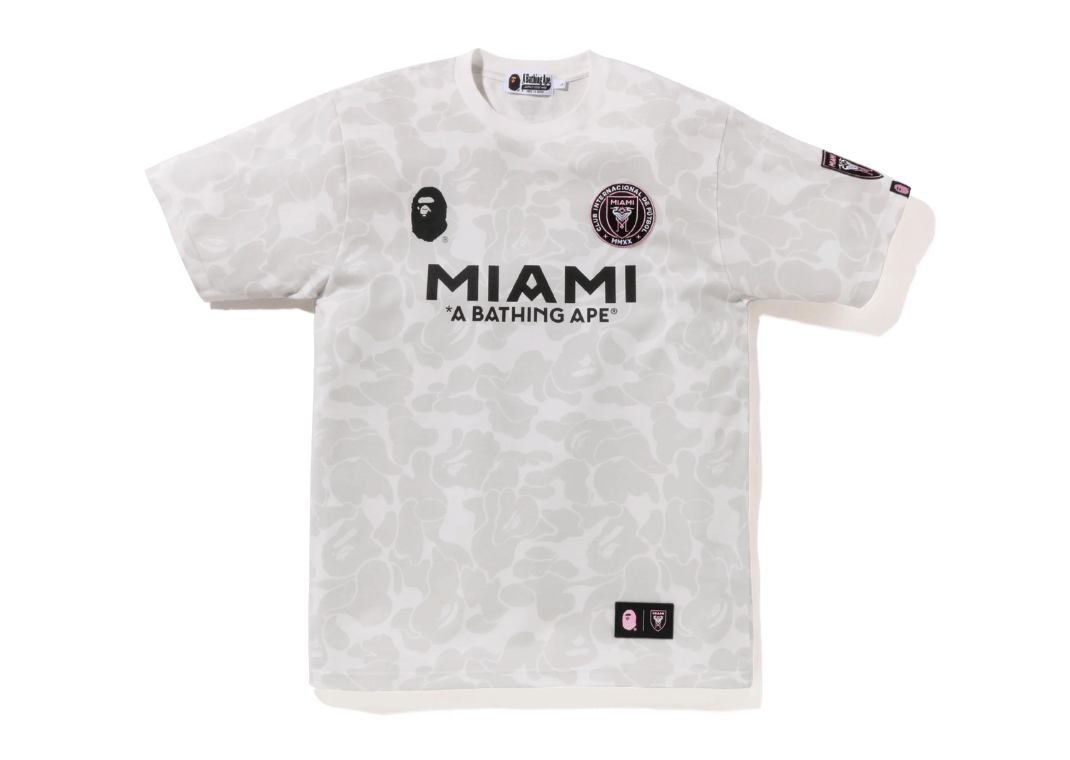 BAPE® x INTER MIAMI CF WHITE CAMO TEE- $239