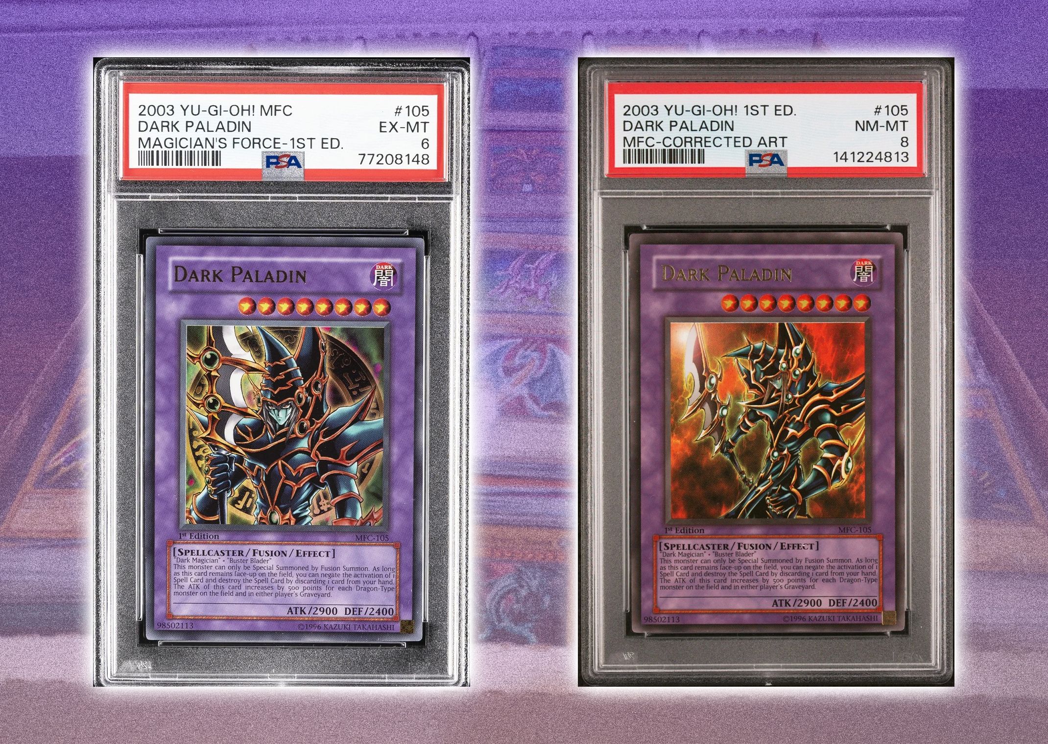 Upper Yu-Gi-Oh! Dark Paladin Errors