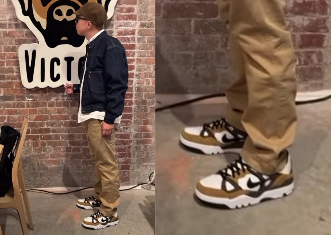 Nigo Wearing His Collaborative Nike Air Force 3 Low Escape