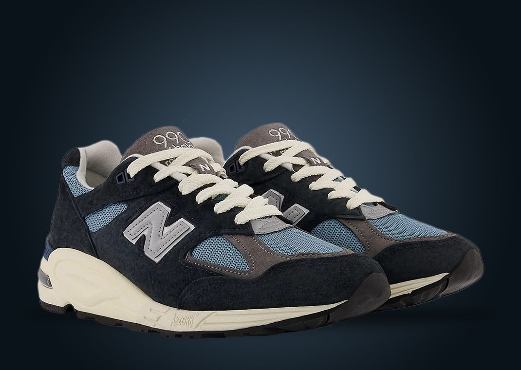 New Balance 990v2 Made in USA by Teddy Santis "Navy Castlerock" Pair