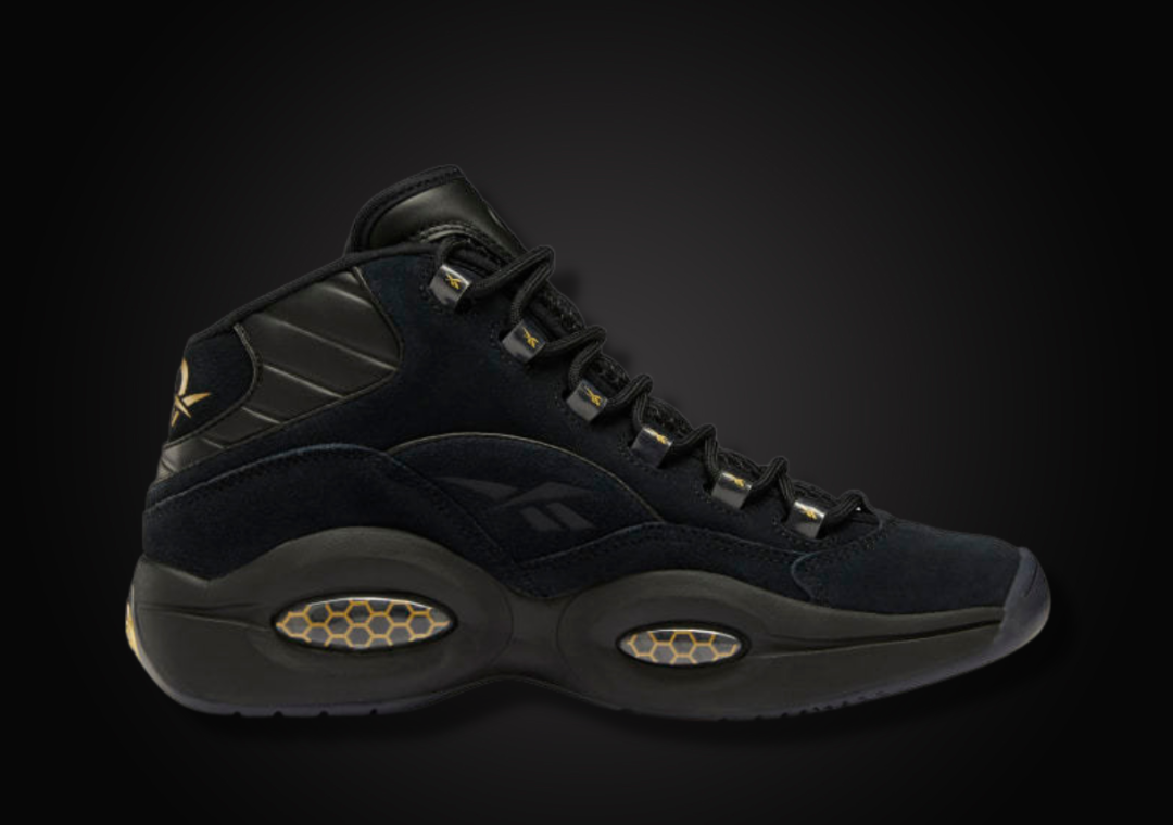 reebok question black and gold