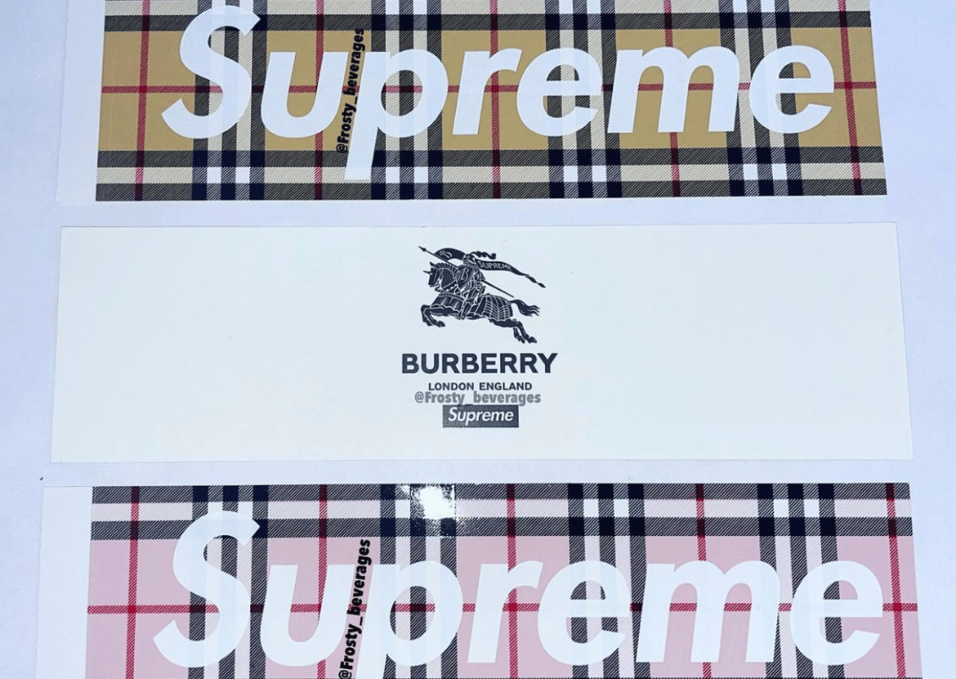 Supreme x Burberry Box Logo Sticker