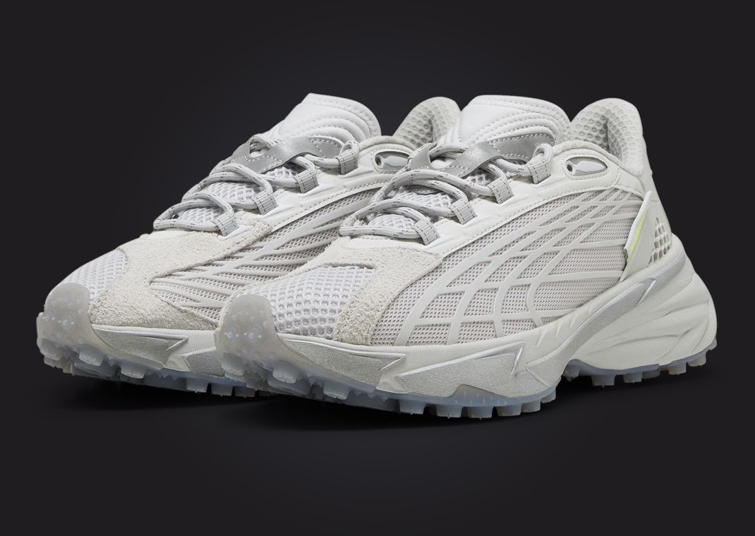 Pleasures x Puma Spirex Glacial Grey Angle