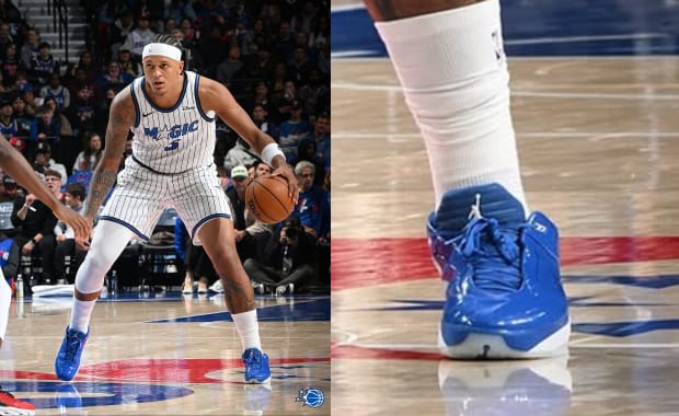 Orlando Magic Star Paolo Banchero Shows Off Patent Blue Jordan 40 PE