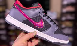 This Nike Kobe Dunk is a Mix of Grey Leather and Metallic Pink for the WNBA All-Star Game