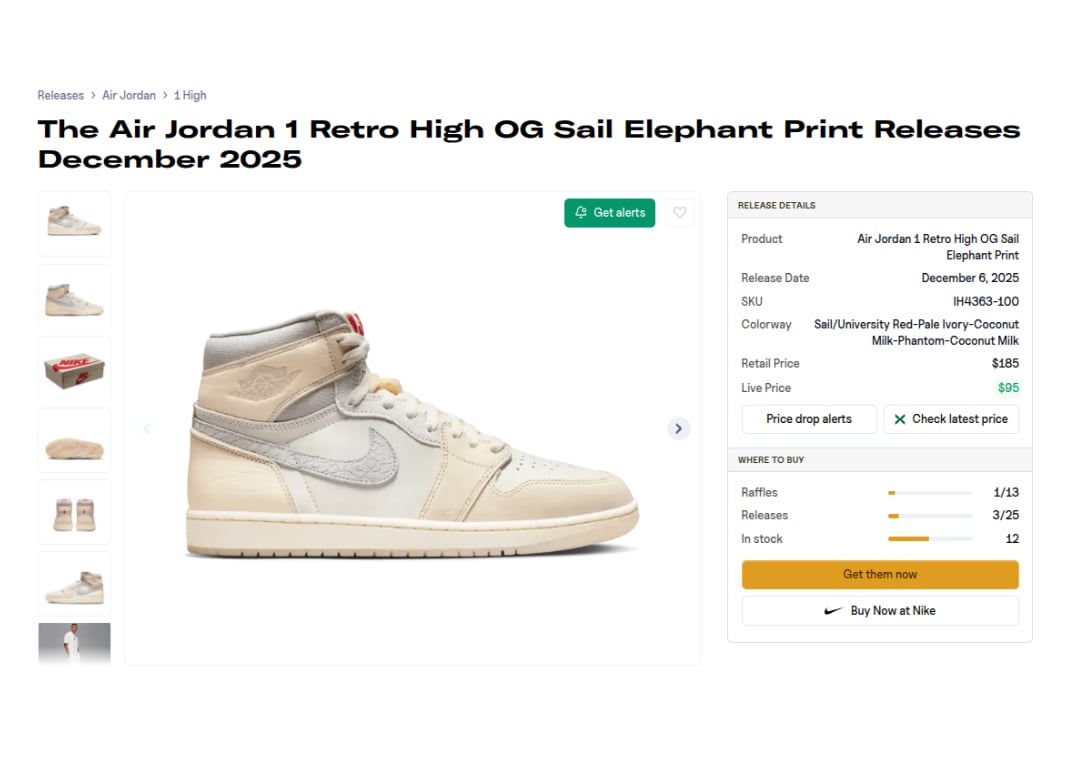 Air Jordan 1 Retro High OG Elephant Print