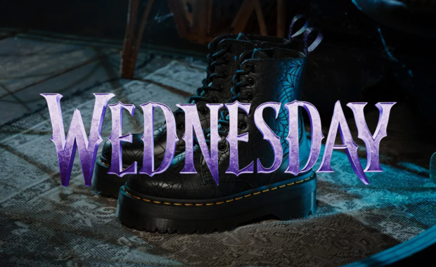 Wednesday Docs Dr. Martens Launches Wednesday Addams-Inspired Collection of Boots