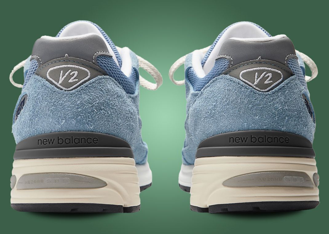 New Balance 991v2 Made in UK Celestial Blue Heel