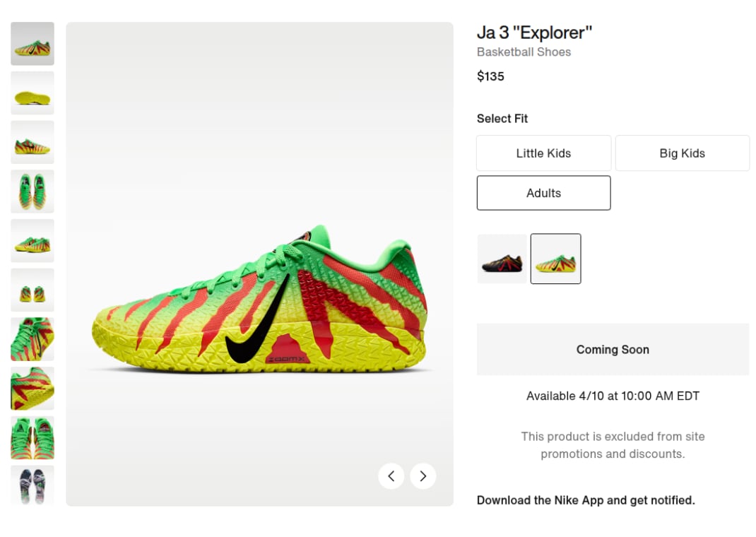 Jurassic Park x Nike Ja 3 Pack