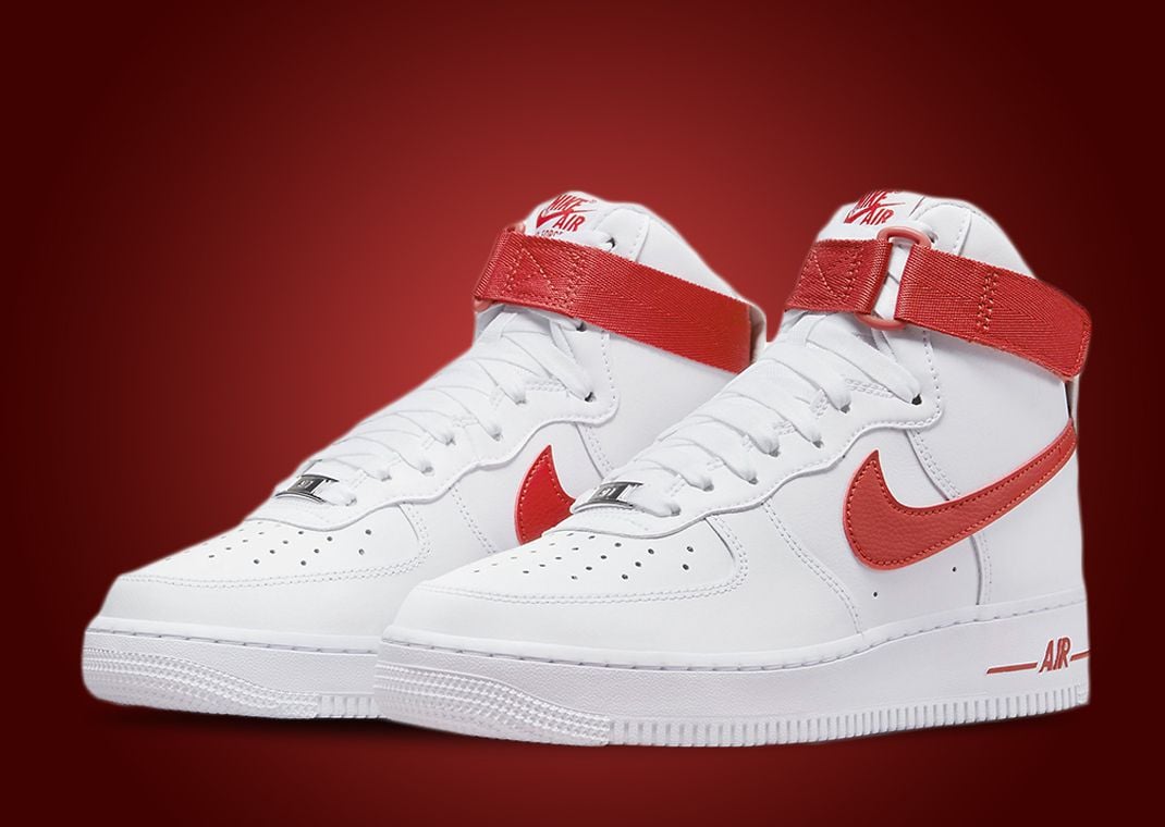 Nike Air Force 1 High White Gym Red (W)