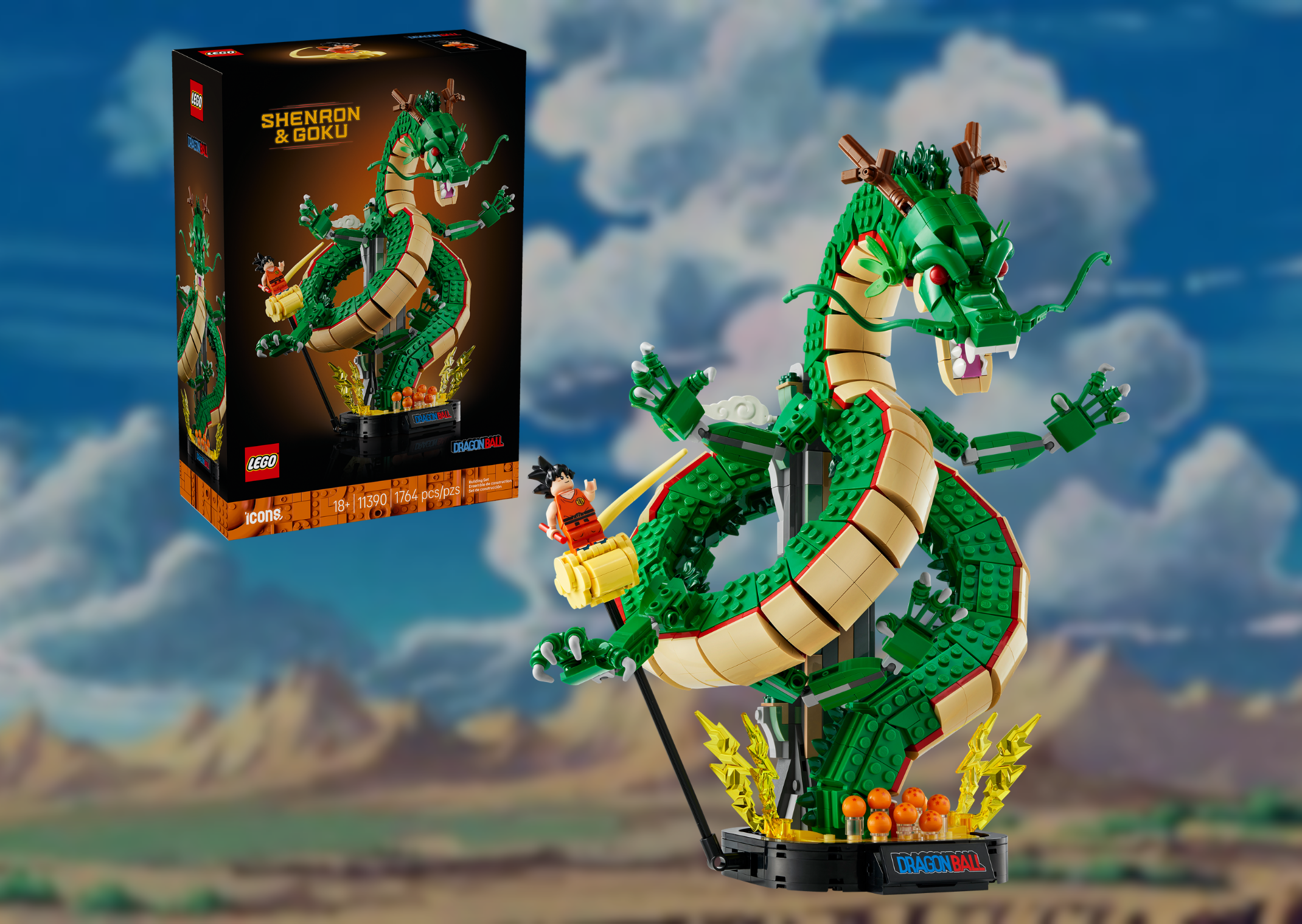 Dragon Ball x LEGO Shenron and Goku Set