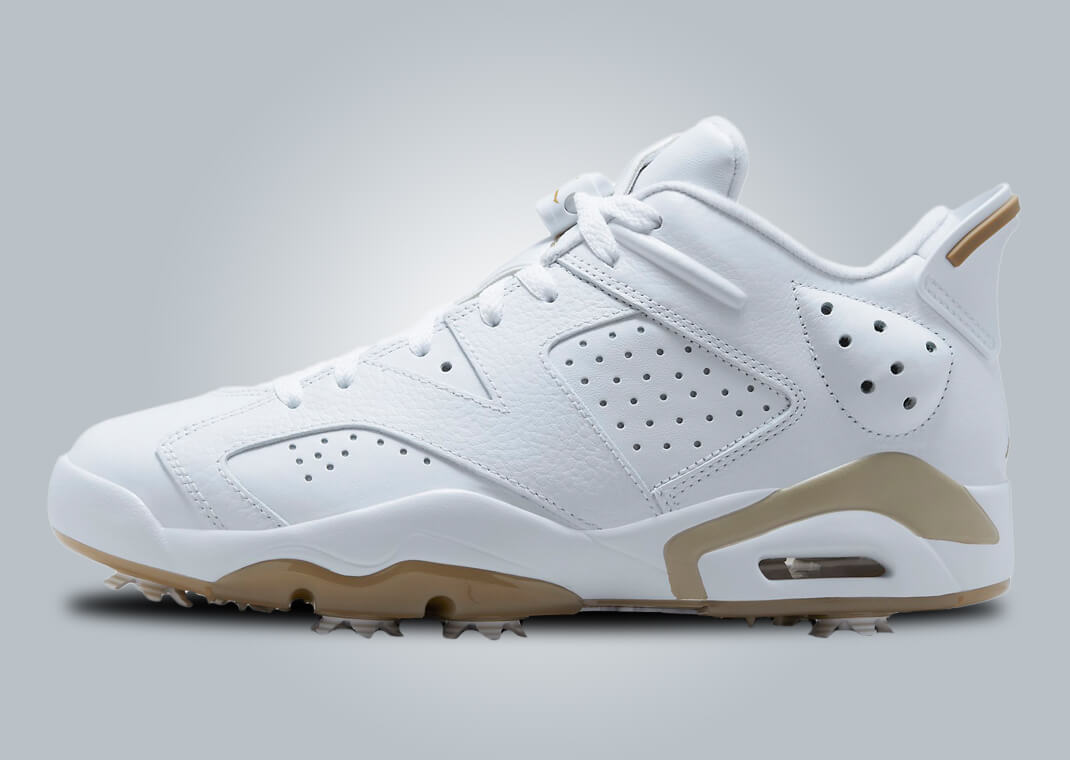 Jordan Air Jordan 6 ゴルフシューズ ホワイト Free Shipping - Nike Air Jordan Retro 6 G Golf Shoes White/Khaki