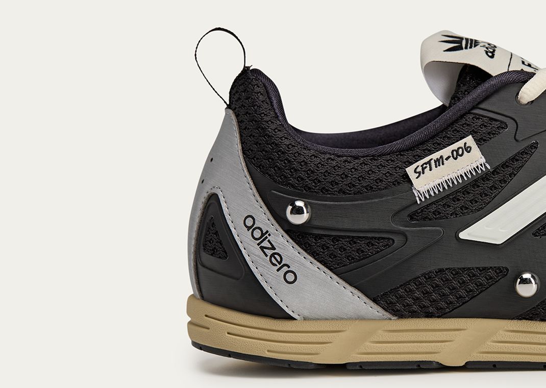 SFTM x adidas adizero PR Core Black (W) Heel Detail