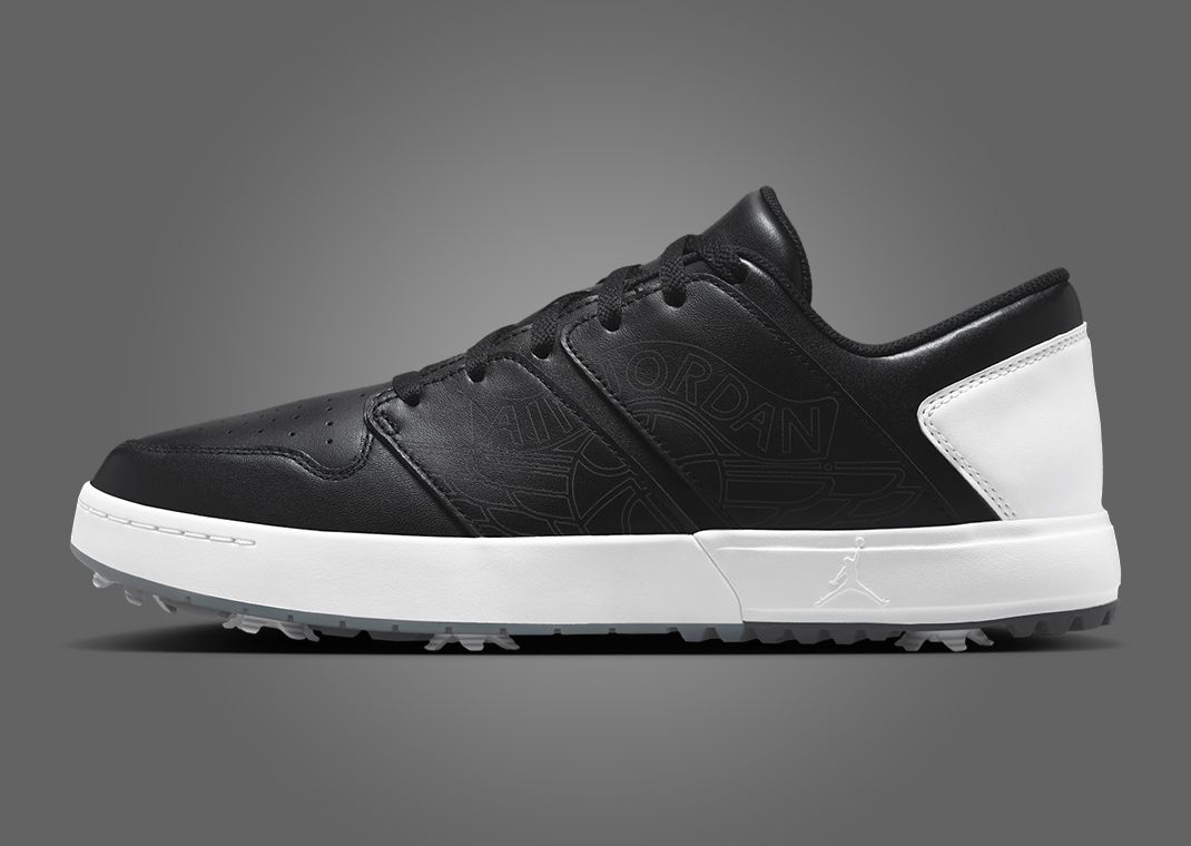 Air Jordan Nu Retro 1 Low Golf Black White Lateral