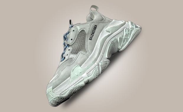Balenciaga's Triple S Worn Grey Goes For A Vintage Vibe