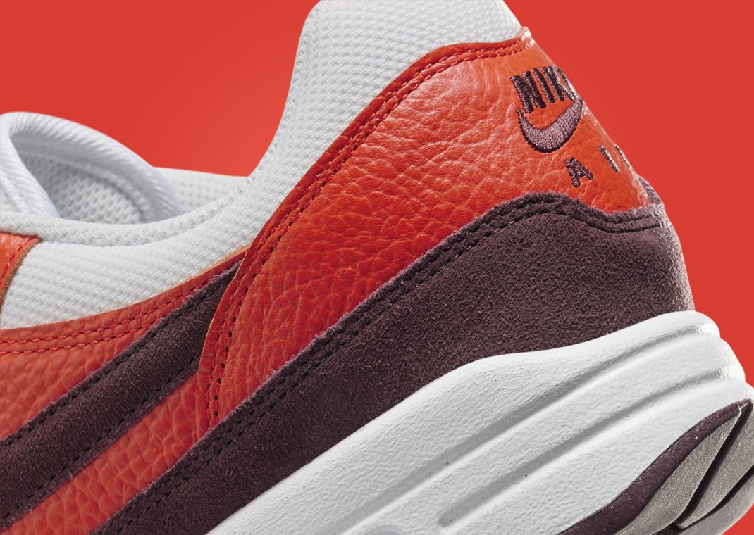 Nike Air Max 1 Burgundy Crush Picante Red Heel