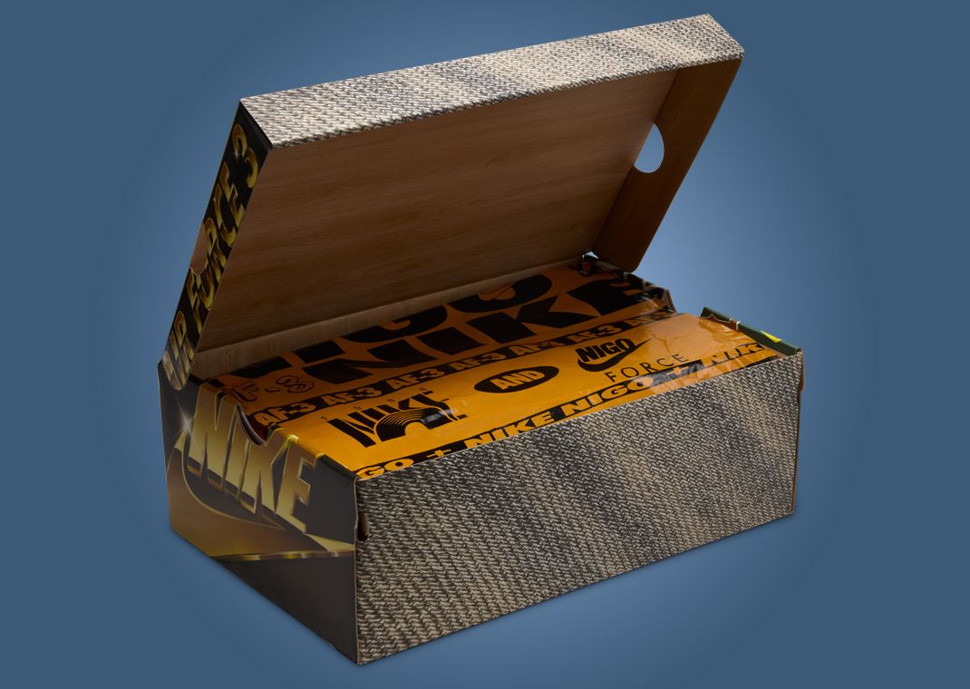 Levi’s x NIGO x Nike Air Force 3 Enigma Stone Packaging