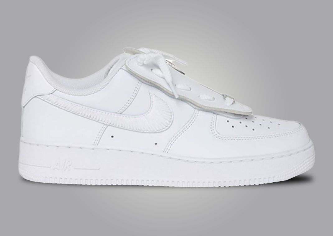 custom Sacai x Nike Air Force One profile