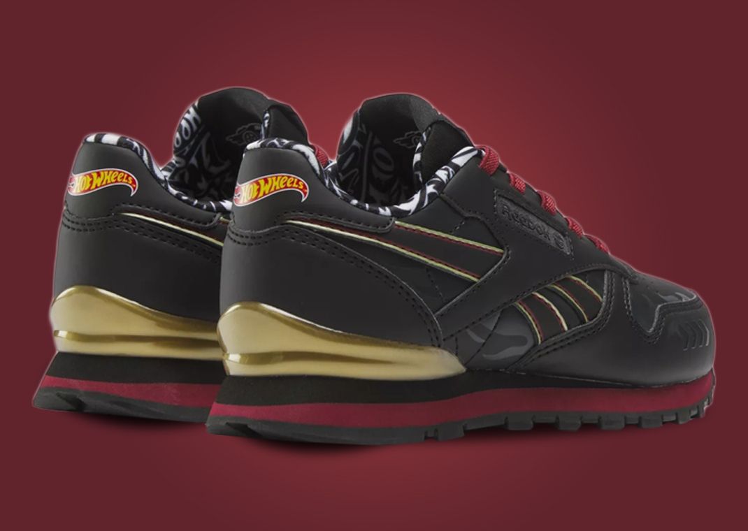 Hot Wheels x Reebok Classic Leather Step N Flash Twin Mill (PS) Heel Angle