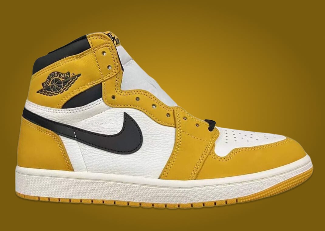 Air Jordan 1 Retro High OG Yellow Ochre Lateral