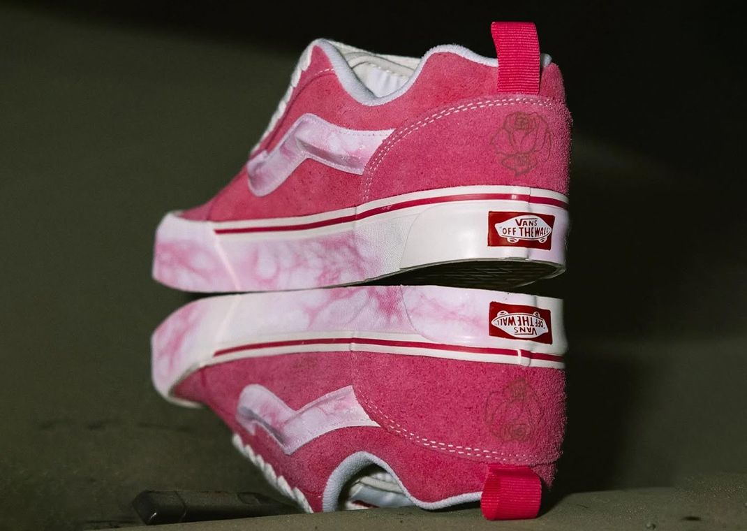 COSTS x Vans Knu Skool Pink Rose Marble Heel