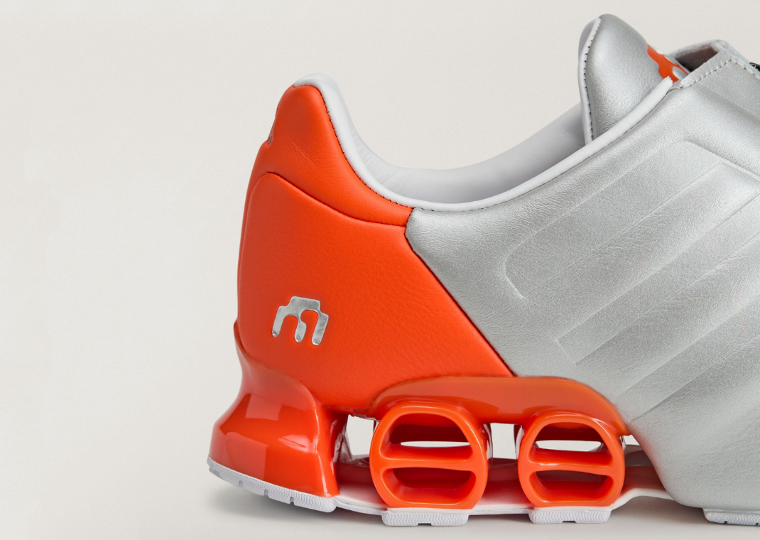 Miaou x adidas Megaride S2 Silver Metallic Semi Impact Orange - Heel Detail