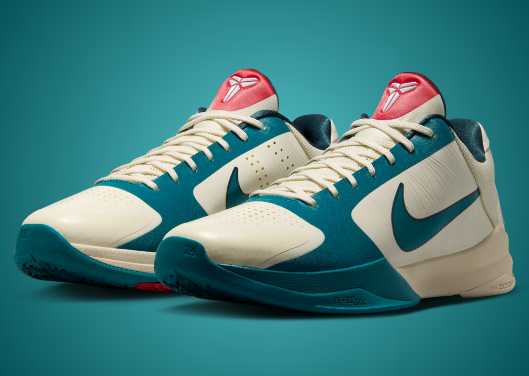 Caitlin Clark x Nike Kobe 5 Protro Coconut Milk Bright Spruce PE Angle