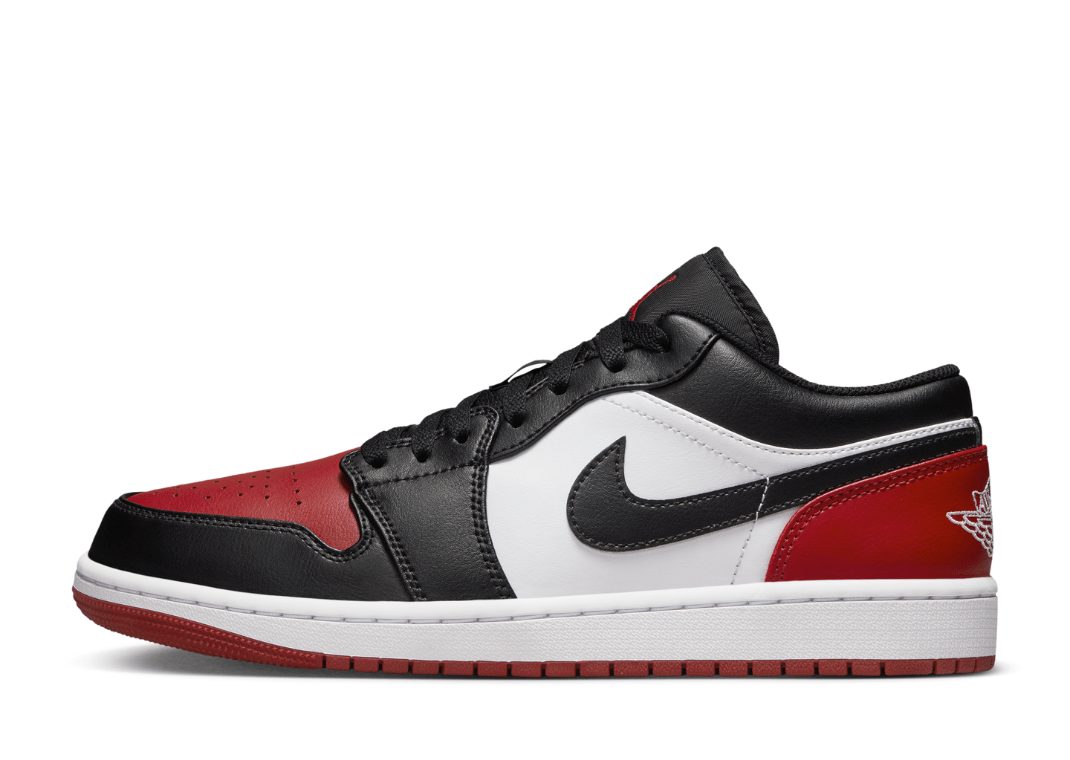 Air Jordan 1 Low White Varsity Red Black Lateral