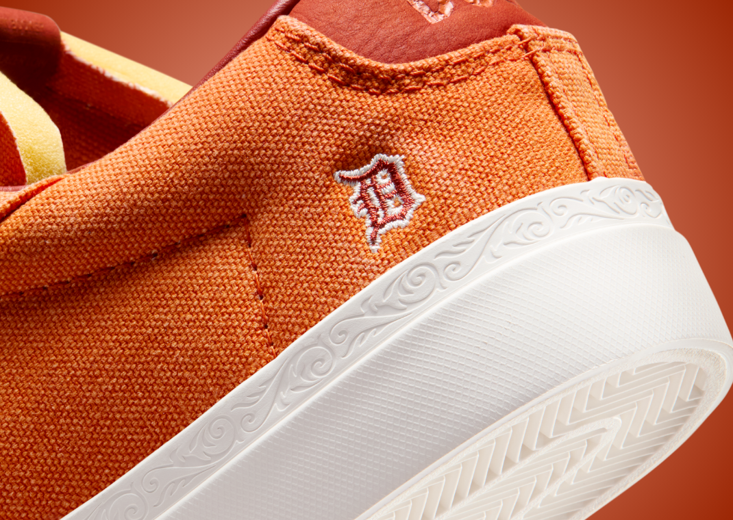 Devin Booker x Nike Blazer Low Campfire Orange - Heel Detail