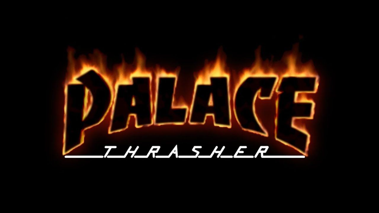 Palace x Thrasher flaming logo mashup