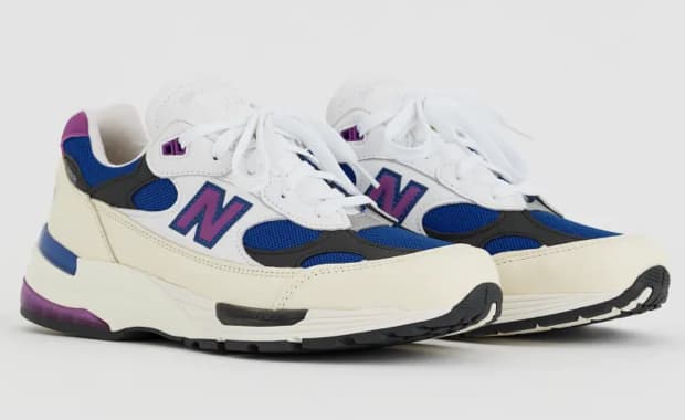 New Balance 992 Made in USA White Team Royal