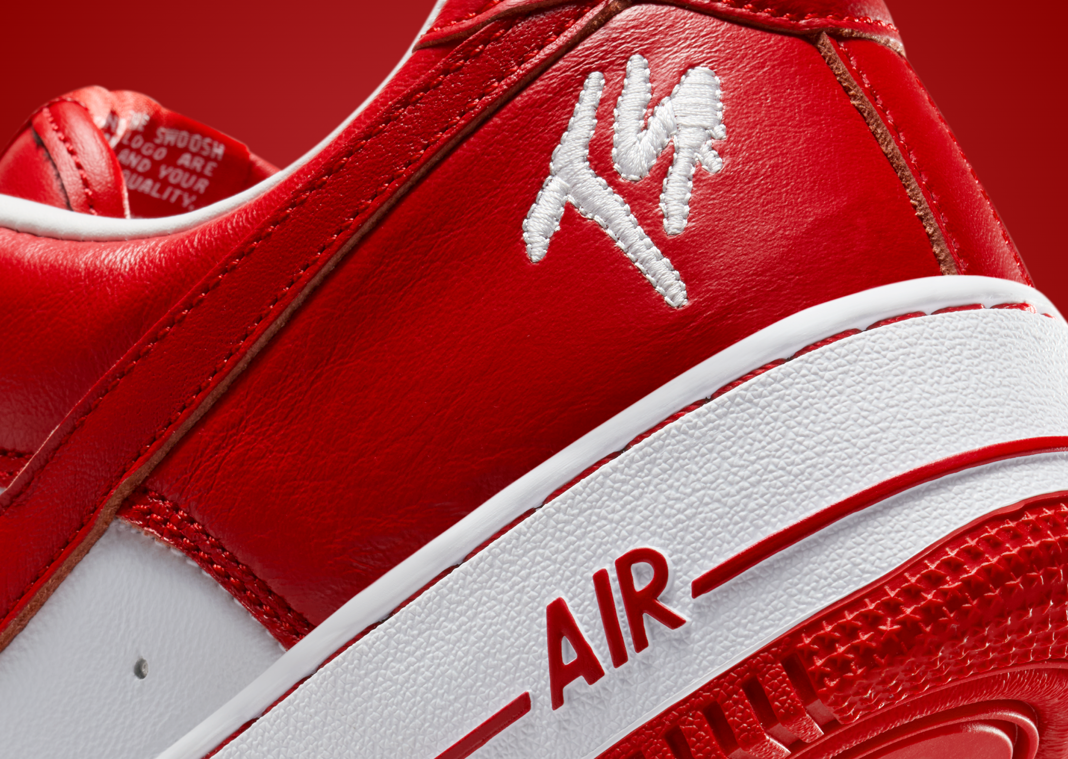 Terror Squad x Nike Air Force 1 Low Red Release - Heel Detail
