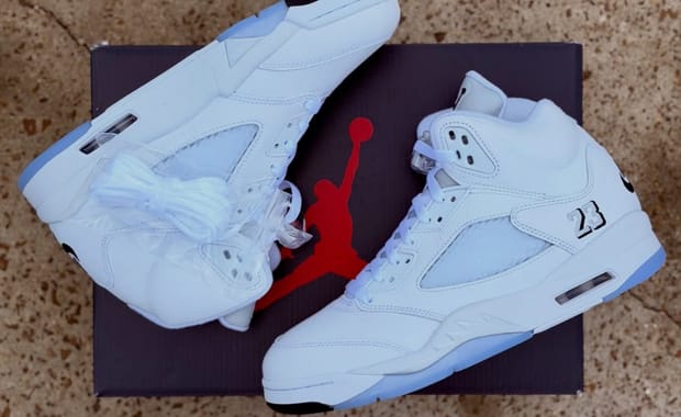 An In-Hand Look at the Air Jordan 5 Retro White Metallic has us Ready for Summer Heat