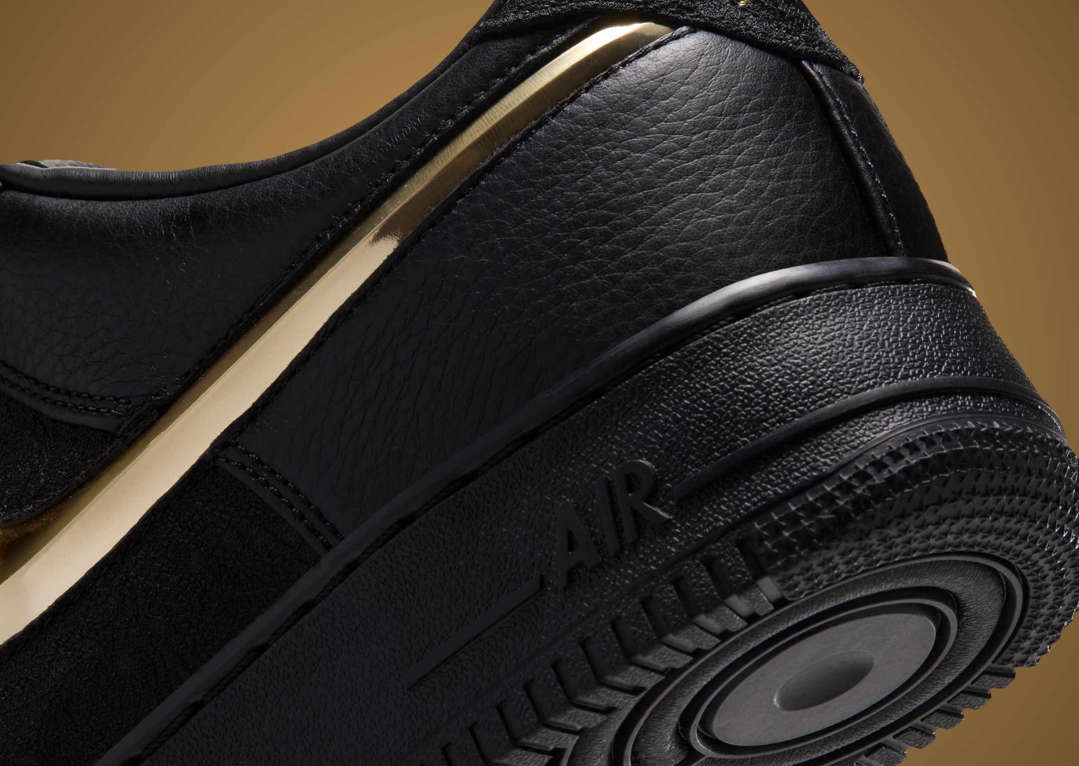 Victor Solomon x Nike Air Force 1 ASW Black - Heel Detail