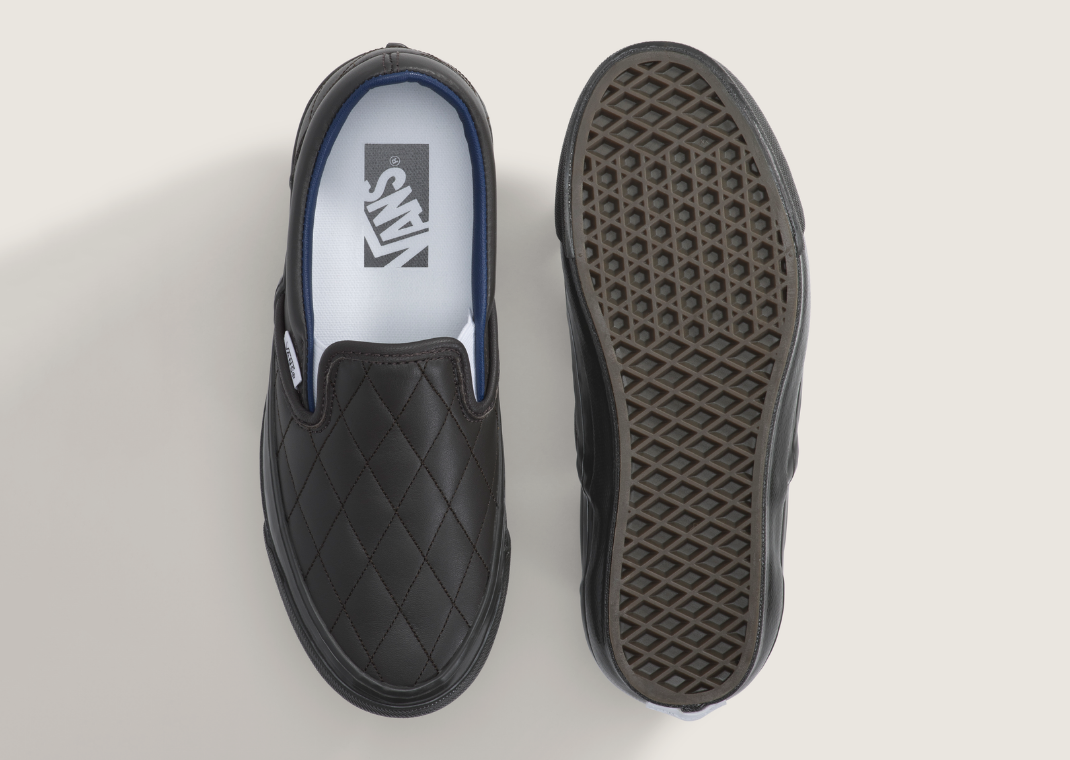 Vans Premium Classic Slip-On Quilted Faded Black - Pair