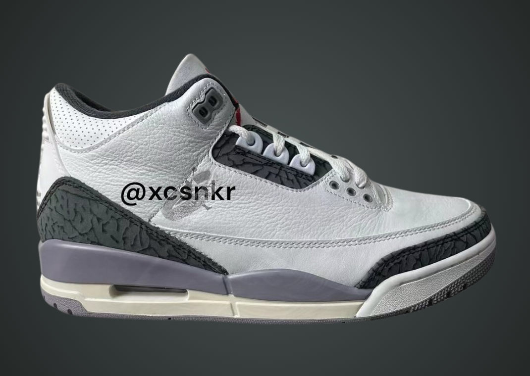 Air Jordan 3 Retro Cement Grey Lateral