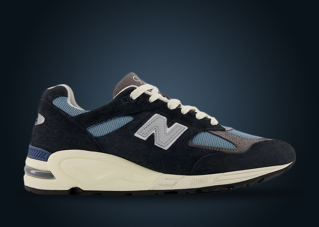 New Balance ♥ 990v2 Made in USA Navy Castlerock New Balance 990v2 MiUSA Teddy Santis Navy Castlerock Men's