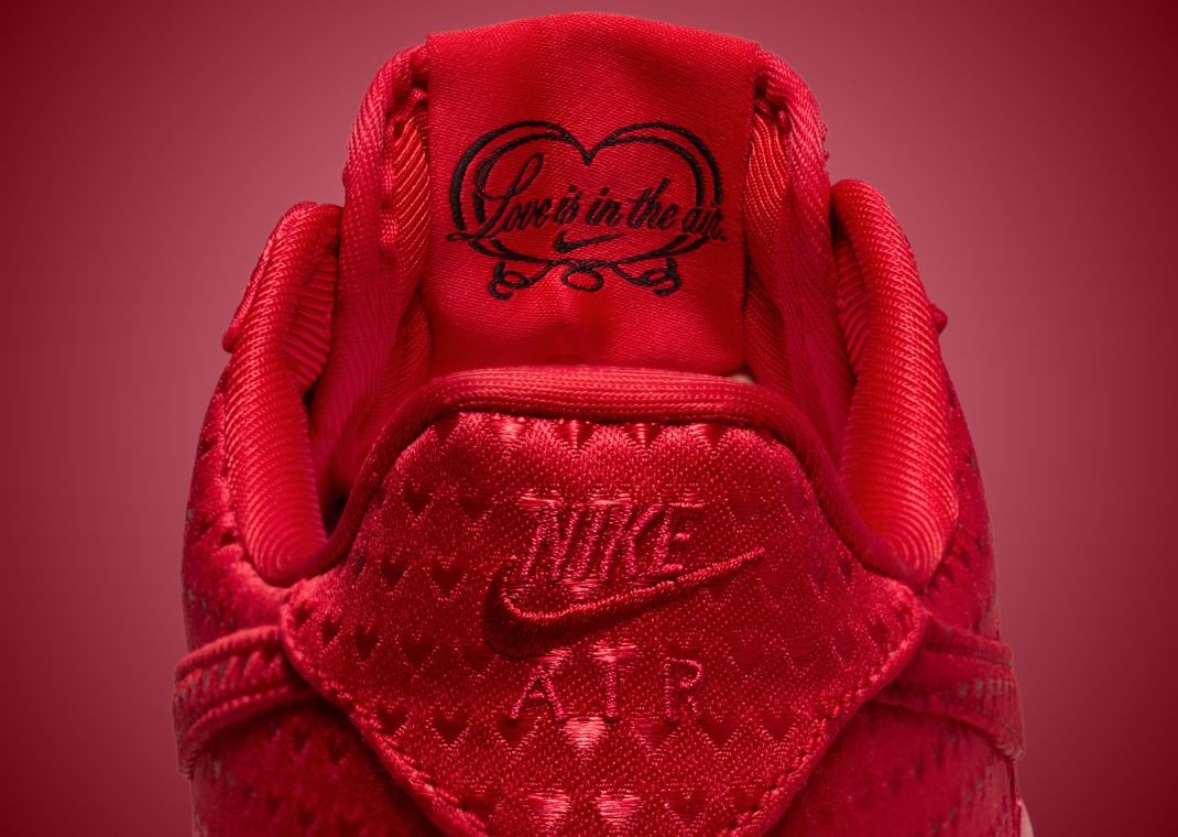 Nike Air Force 1 Low Valentine's Day University Red Heel Detail