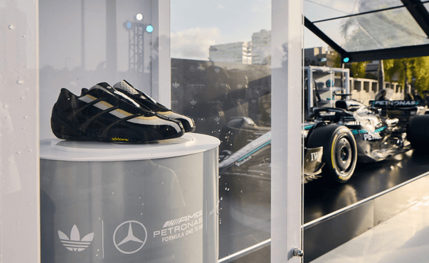 Bad Bunny and Mercedes-AMG PETRONAS Collab on an adidas Adiracer GT