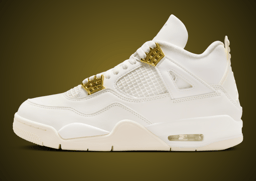 Air Jordan 4 Retro Metallic Gold (W) Lateral