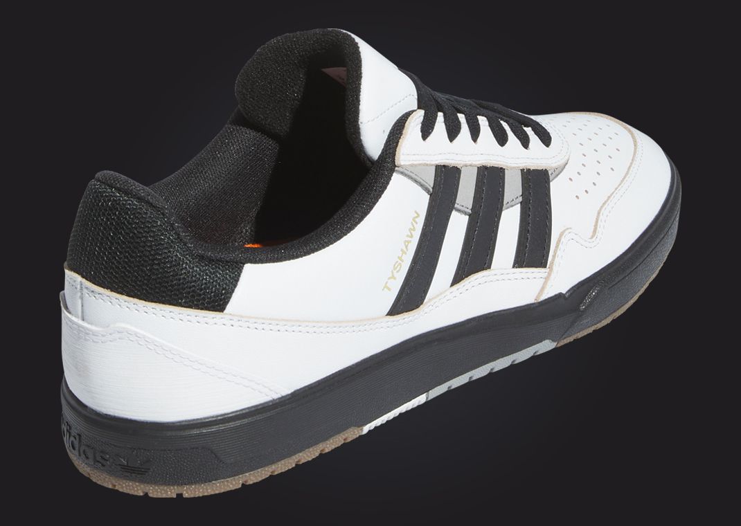 adidas Tyshawn II White Black Heel Angle