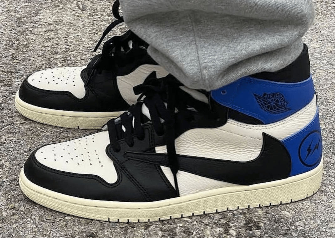 fragment design x Travis Scott x Air Jordan 1 Retro High OG Sample (Image via