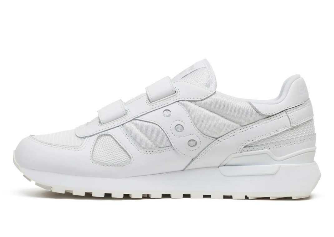 Engineered Garments x Saucony Shadow Double Velcro White - Medial