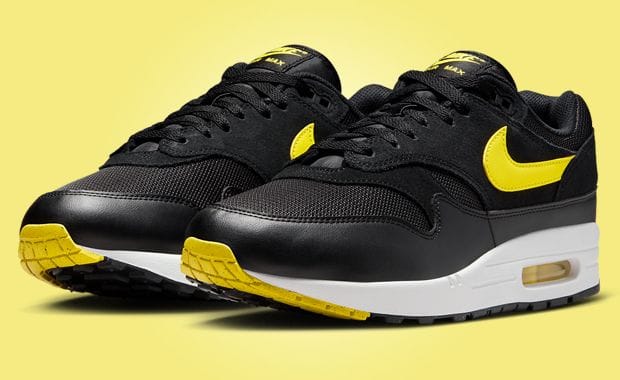 The Nike Air Max 1 Black Opti Yellow Gives Batman Vibes